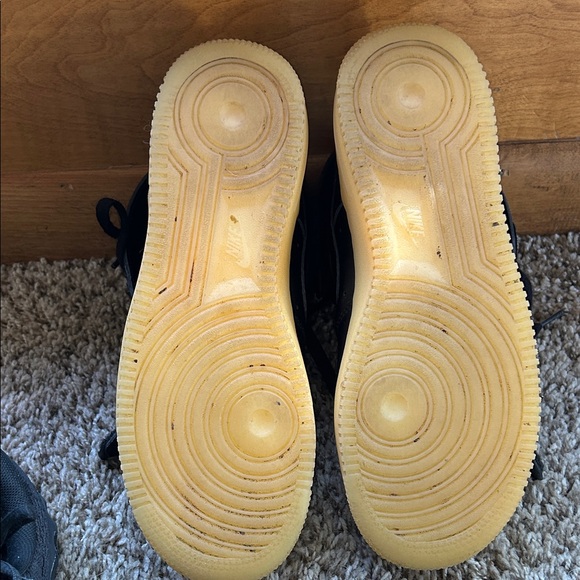 Nike Air Force 1 Black with Pink and Gum Sole - Picture 7 of 8